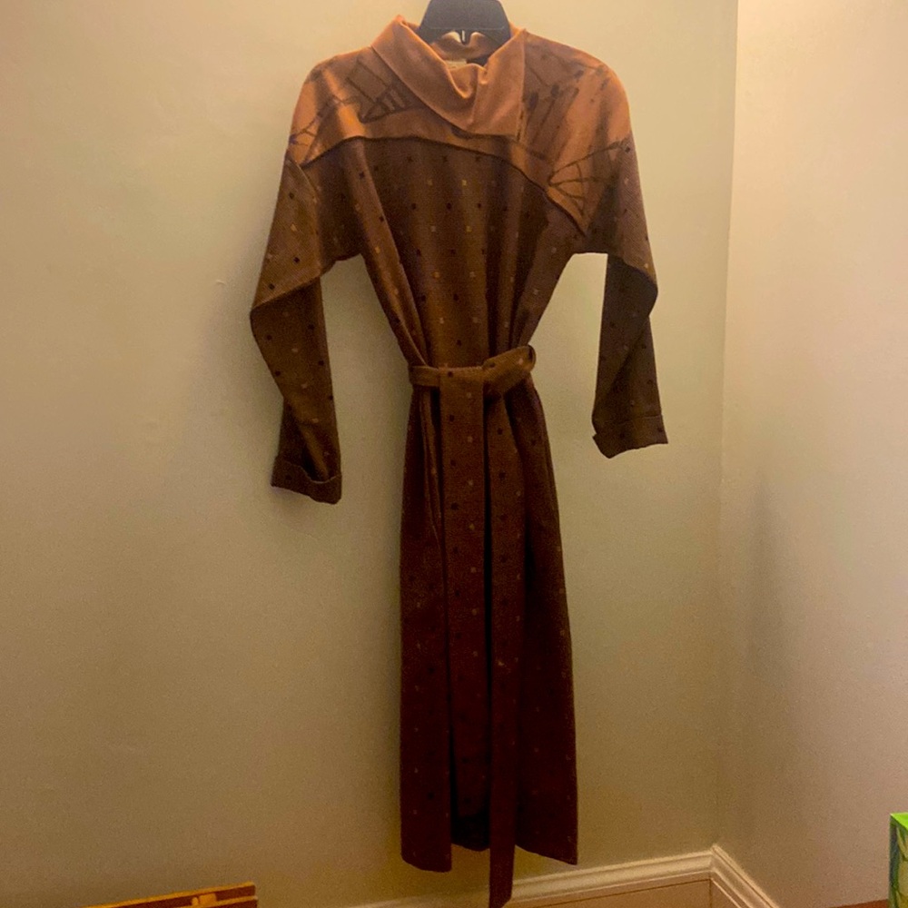 Vinette Varvaro Brown Long Sleeve wool Dress